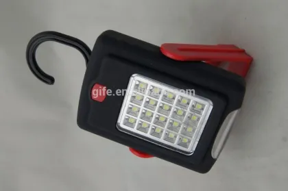 AAA battery Long working time 23 LED Portable worklight with hook