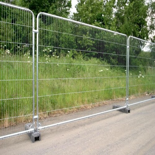 Temporary warning railing for construction