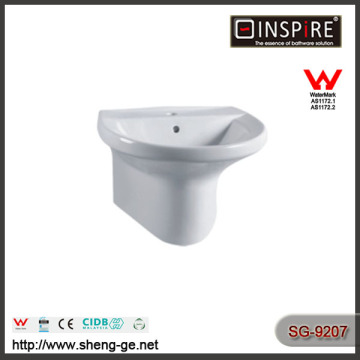SG 9207 china suppliers bathroom ceramic wall hung basin with high quality