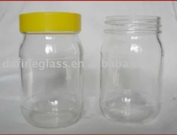 500G clear round normal honey glass jar with plastic lid manufacturer