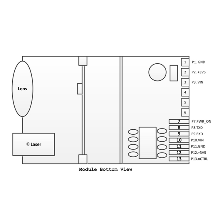 Diagram for 40m sensor laser rangefinder