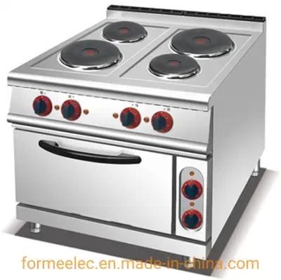 Combination Oven Round Plate Electric Range with 4-Hot Plate & Cabinet