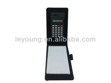 Desktop Mini PU memo pad with calculator