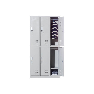 12" Wide Metal Gym Locker 6 Door