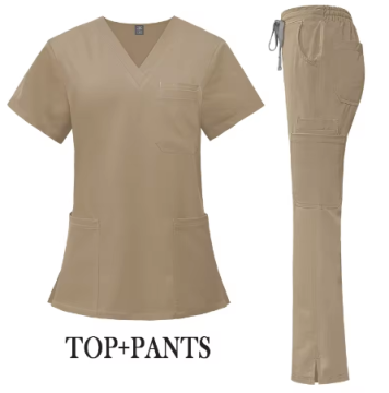 2024 Ademend ziekenhuisverpleegstruiken Set: comfortabel brede rechte leggings medisch uniform