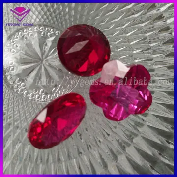Red Ruby Flower Various Shapes Customized Created Corundum