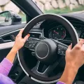 DDC new diamond leather car steering wheel cover