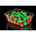 Clear disposable plastic salad bowl