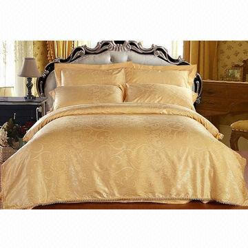 4-piece high-end luxury cotton sateen bedding set, long stapled cotton