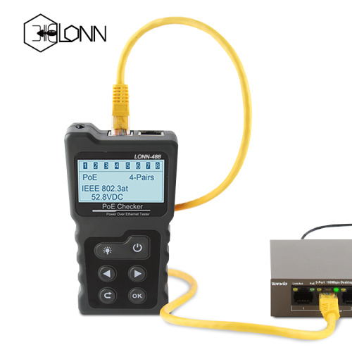 POE RJ45 RJ11 Coax Network Cable Length Tester