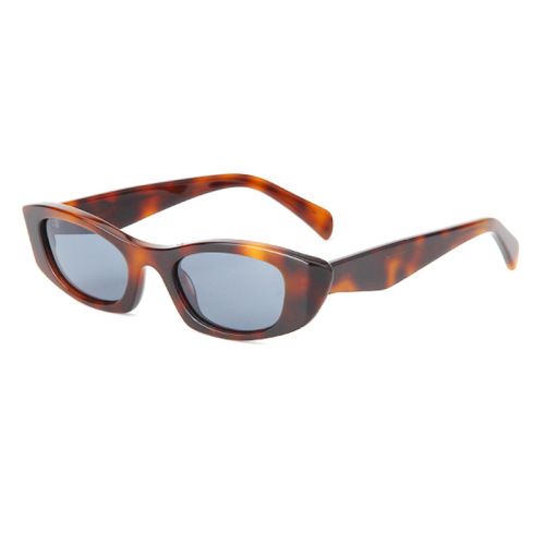 Mellume Retro 90s Narrow Oval Cat-Eye Acetate Sunglasses