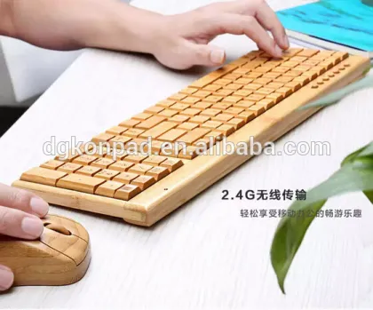 Environmental fashional manual bamboo keyboard and mouse