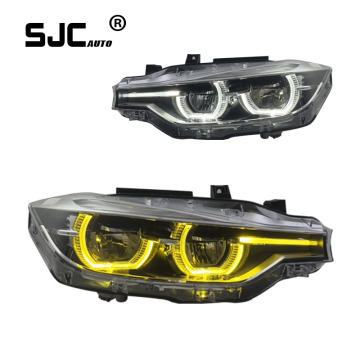 SJC Auto Car Accessories Headlight for BMW F30 F35 LED Headlights 12-18 DRL Switch From White to Yellow Modules NEW Design