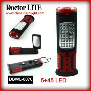 5+45LED Work lamp with 360 swivel ,hidden hook strong magnet Portable Work Light LED, LED Work Light