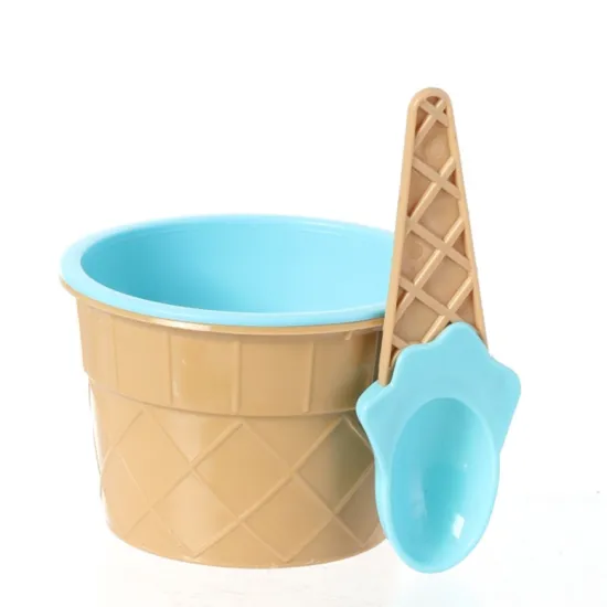 Ice Cream Bowl Set Safe Plastic Dessert Ware