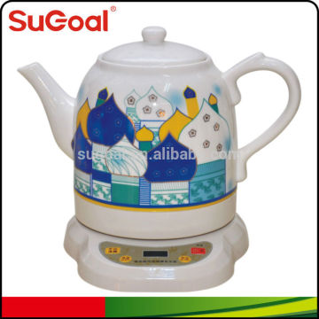 Colorful Electric Kettle with LCD display with Percelain kettle body