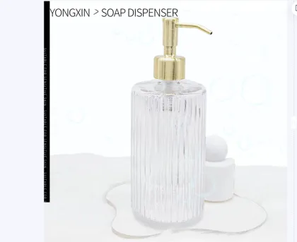 Transparent glass hand soap dispenser