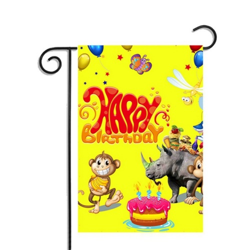 high quality Happy birthday decoration garden flag