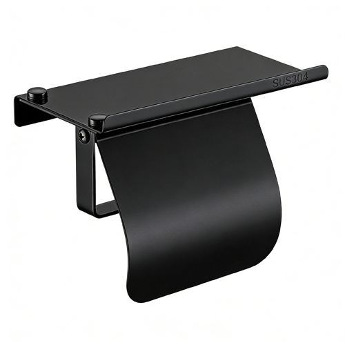 black toilet roll stand