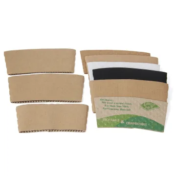 Custom Printed Kraft Paper Coffee Cup Sleeves with Logo: Wholesale Options Available