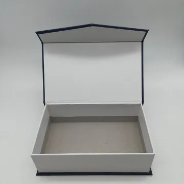Special Grain Blue Paper Book Shaped Box
