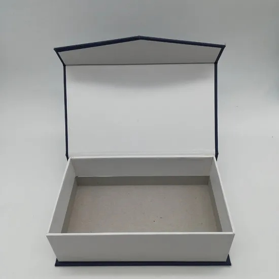 Special Grain Blue Paper Book Shaped Box