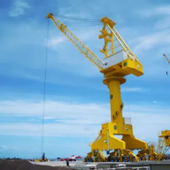 China Single Jib Pedestal Crane with Level Luffing Four Link Portal Crane