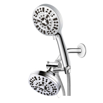Amazn Hot Selling ABS Spa Hand Showerhead and Rain Shower Combo - 10 Functions Dual 2 in 1 Shower Head System