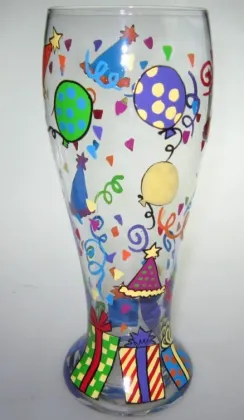 wholesale Hand painted hoegaarden cheap beer glass steins