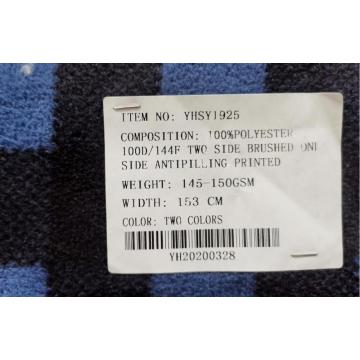 Polyester Fdy Printing Micro Fleece Two Side Fabric