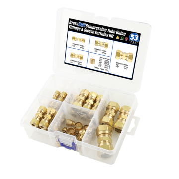 53 pcs dot brass nilon tubing kompresi persatuan untuk sistem udara