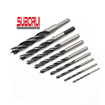 BORUI Woodworking Drill Bit Set - HCS Brad Point Double Flutes Carbon Steel 3-20mm