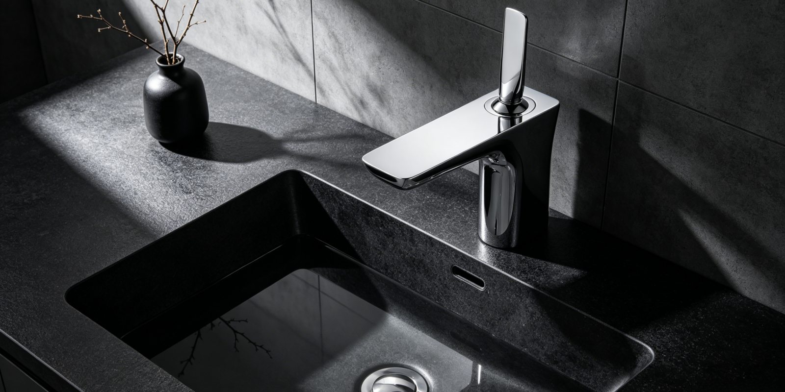Bathroom basin mixer taps