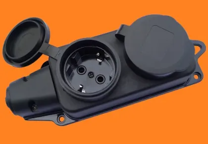 Waterproof round socket with cover