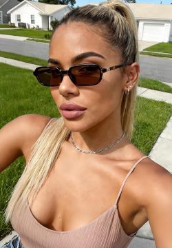 Vintage Rectangular Sunglasses Women Men