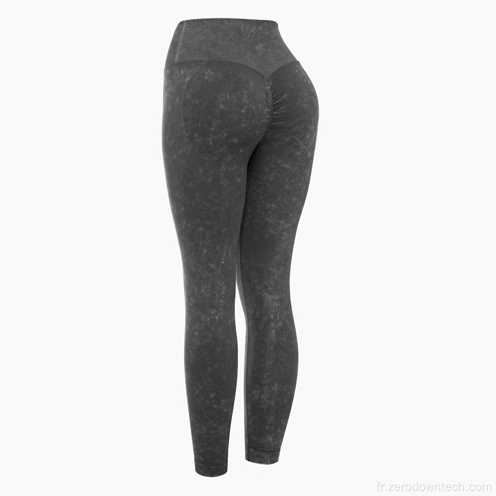 pantalon de fitness pêche sans couture pour femmes