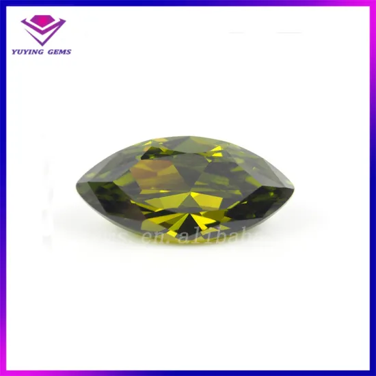 Marquise Cubic Zirconia 5x10MM Peridot CZ Stone for Jewelry Design
