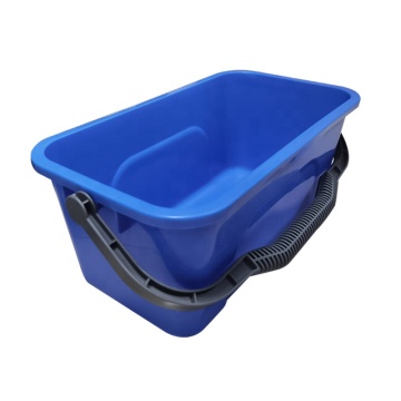 Super High Quality 12L Oblong Plastic Bucket with Ergonomic Handle for Cleaning