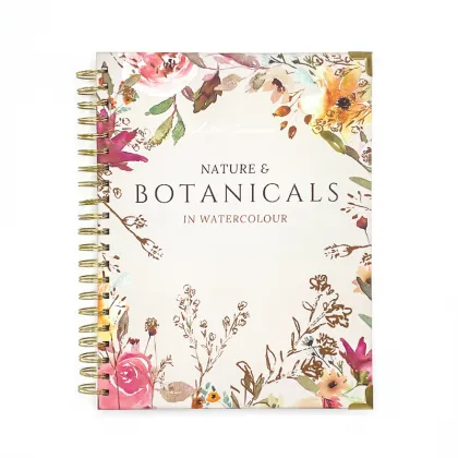 Personalized Watercolor Workbook with Botanicals and Perforated Pages