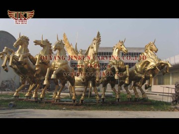 bronze apollo horse group