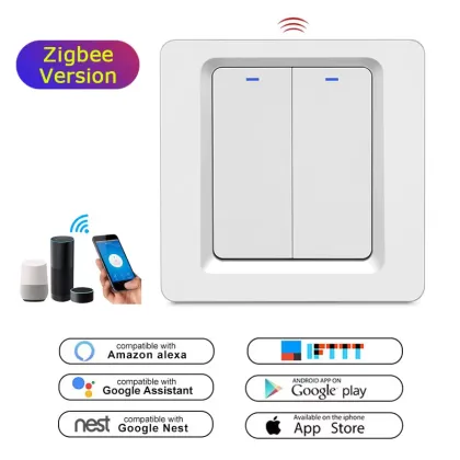 Tuya Smart Zigbee Light Switch with Google Alexa Voice Control