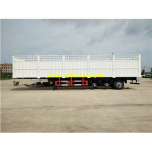 35ton Tri-axle Cargo Box نصف مقطورة