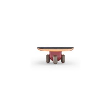 Table basse nordique rangement rond