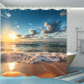 Water barrier modern shower curtains