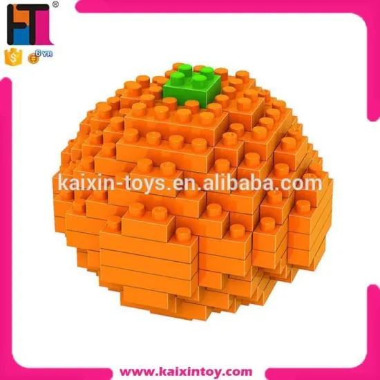 120pcs educational DIY plastic toy fruit orange nano loz diamond block