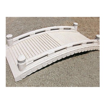 White Grey Granite Japanese Garden Stone Arch Bridge