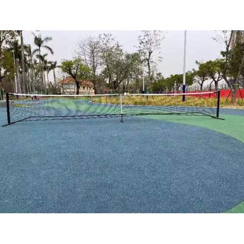 Portable pickle ball post with net