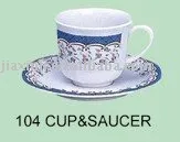 Melamine Coffee Cup And Saucer