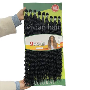 Vivian Hair: Premium Heat Resistant Synthetic Hair Bundle Pack with Closure, Mimicking the Feel of Human Hair