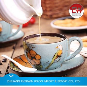 Hot promotion OEM design white ceramic mug with plate for wholesale